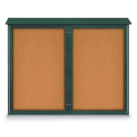 United Visual Products Single Door Enclosed Indoor Letterboard UV1124-GOLD-HUNGRN